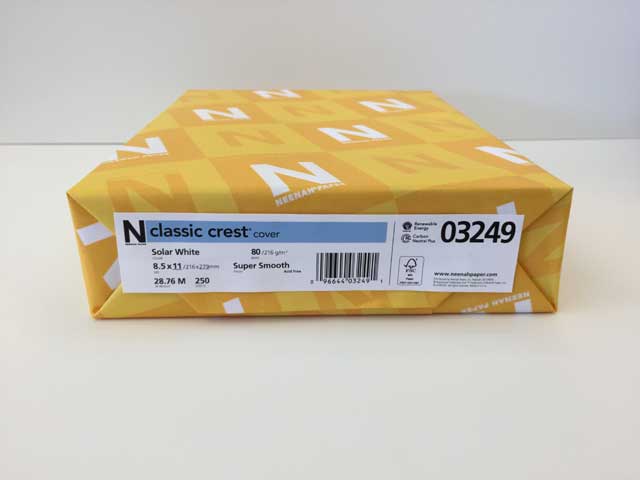 Neenah Classic Crest Solar White 110 lb – LDRS Creative